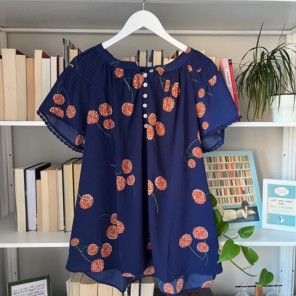 Stitch Fix Daniel Rainn Floral Blouse XL 1X One X Plus Size